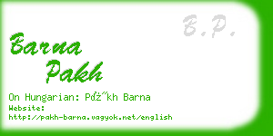 barna pakh business card